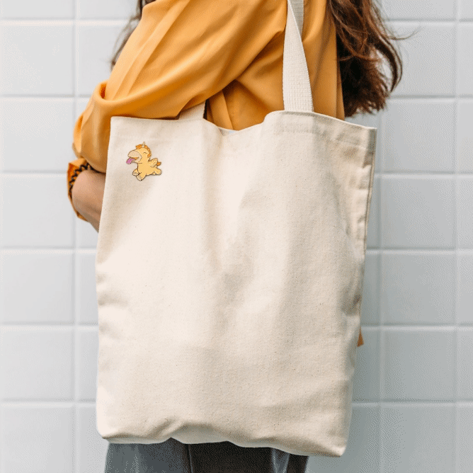 Bean Blossom - Large Enamel Unicorn Pin Badge