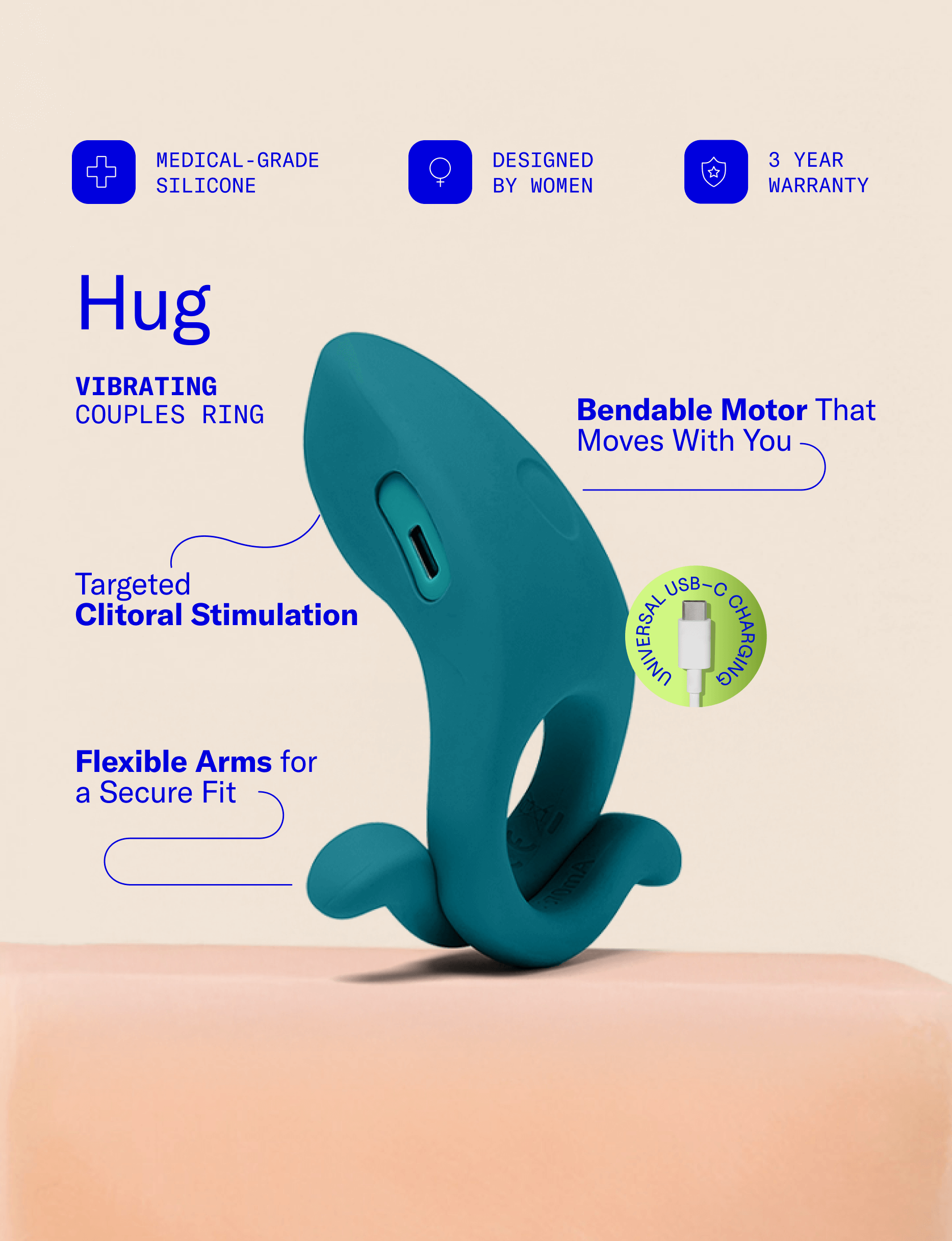 Hug Vibrating Cock Ring