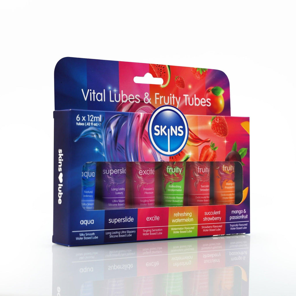 Skins Vital and Fruity Lubes Sampler Tubes (6 x 12ml)