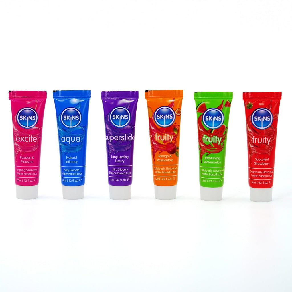 Skins Vital and Fruity Lubes Sampler Tubes (6 x 12ml)